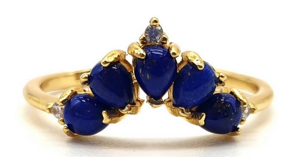 Bague diadème en Lapis Lazuli