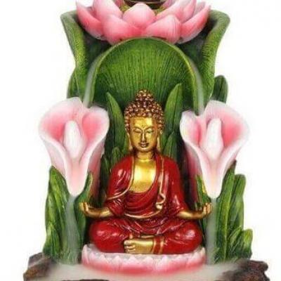 Backflow bouddha méditation bronze