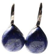 Boucles d'oreilles bombée de lapis lazuli