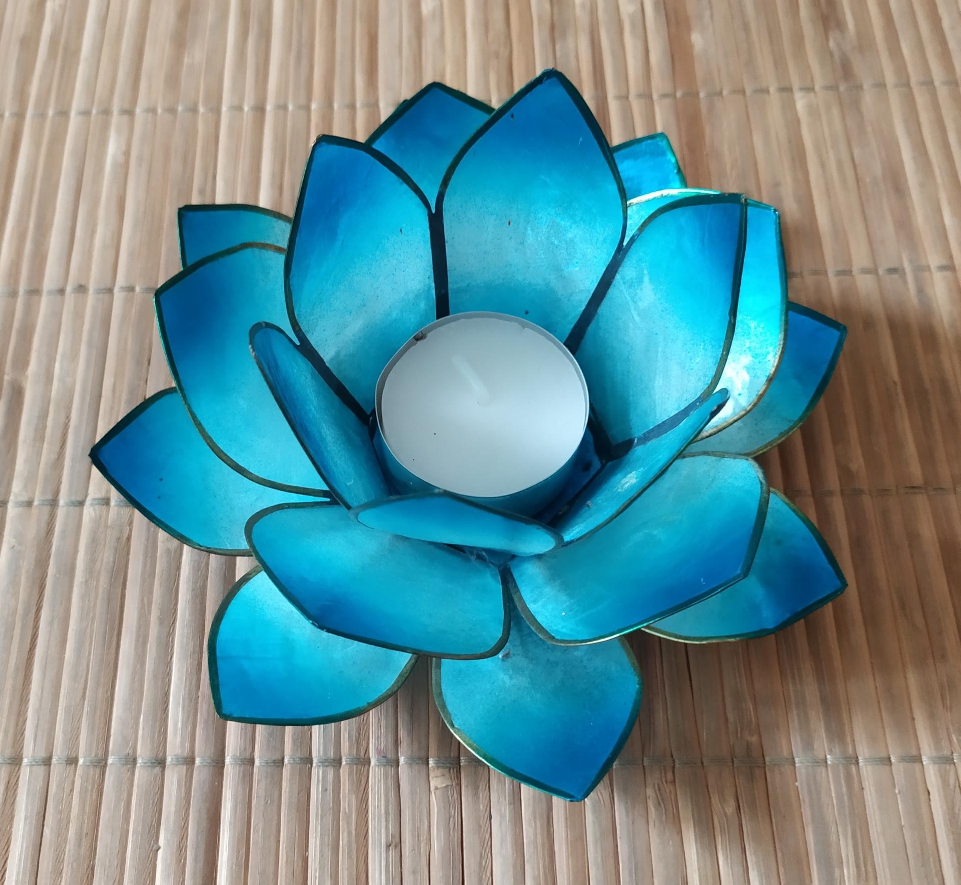 Photophore lotus bleu