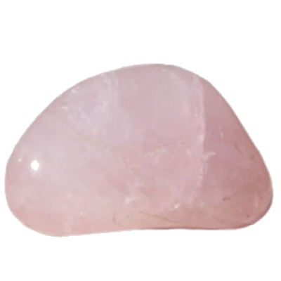 pierre roulée de quartz rose